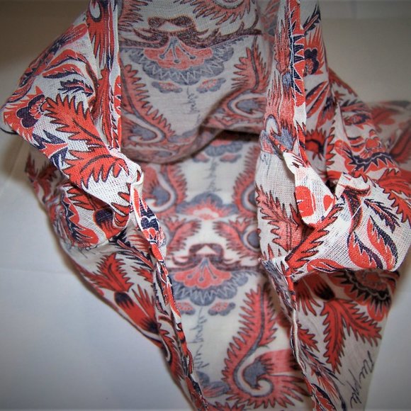 Free People Linen Tote Bag Red, White, & Blue - Picture 4 of 4